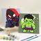 4 Pack Paint by Numbers Kit for Kids with Frame- Cartoon Paint by Numbers with Frame,Cartoon Painting Kits for Kids Ages 4-8 for Present Decor 8x8 Inch